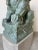 Green Pair of Large Vintage Chinese Green Soapstone Foo Dog Guardian Sculptures For Sale - Image 8 of 12