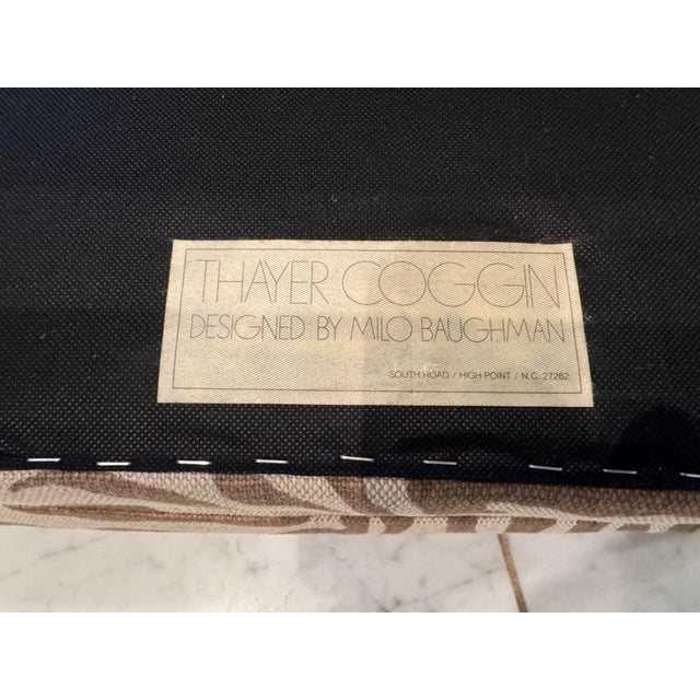 Mid-Century Modern Handsome Pair of Vintage Thayer Coggin for Milo Baughman Ottomans (With Label) For Sale - Image 3 of 11