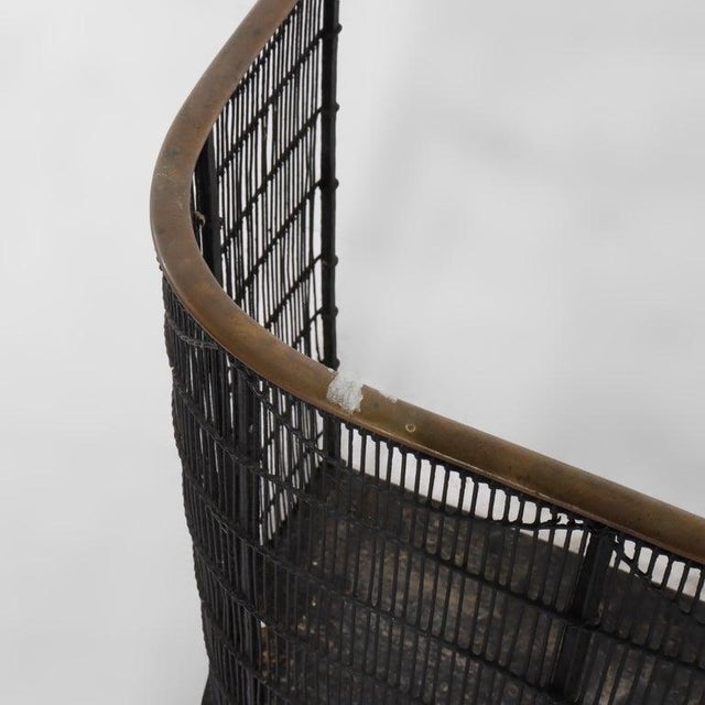Late 19th Century Antique Victorian Wire & Brass Fireplace Screen, Circa 1890 For Sale - Image 5 of 8