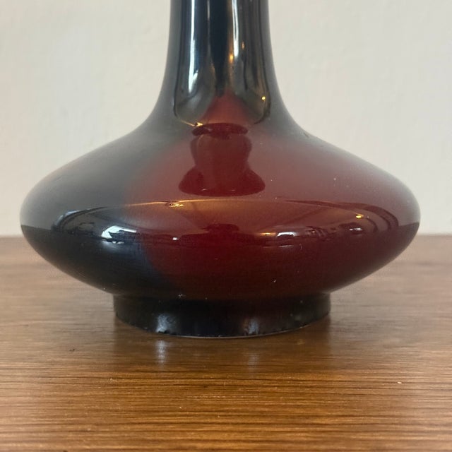 Chinese Antique Chinese Oxblood Glazed Bottle Vase For Sale - Image 3 of 5