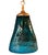 Art Glass Aqua Blue Pendant Light For Sale - Image 11 of 12