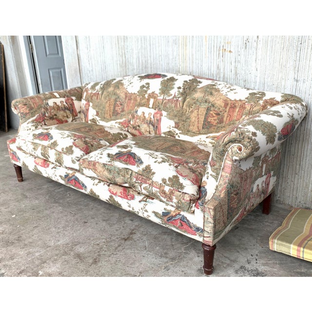 19th Century Pair of Antique Sofas in the Manner of Howard and Sons For Sale In Miami - Image 6 of 17