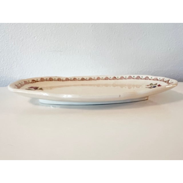 Lovely, rare French Antique Ironstone Hand-painted Vintage Platter. This model is called "SHANGHAI" Motif. Designed and...