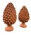 This striking pair of vintage terracotta finials features the classic pine cone motif, a timeless symbol of longevity and...