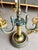 Verdigris Vintage Brass Verdigris Three-Light Bouillotte Table Lamp Neoclassical Hollywood Regency Style For Sale - Image 8 of 16