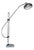 Large Italian Adjustable Arc Floor Lamp in Marble and Chrome, 1970s For Sale
