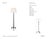 Chapman & Myers by Visual Comfort Signature Strie Floor Lamp in Aged Iron with Linen Shade Designer: Chapman & Myers...