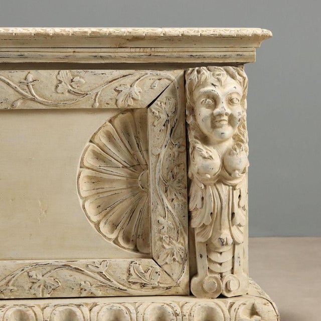 Neorenaissance Style Carved and Painted Chest For Sale - Image 10 of 15