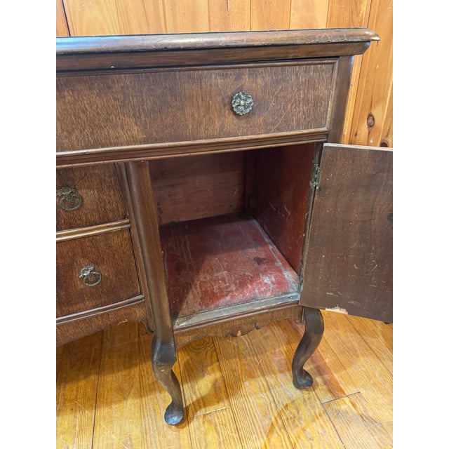 Brown Vintage 1920's Mahogany Sideboard For Sale - Image 8 of 10