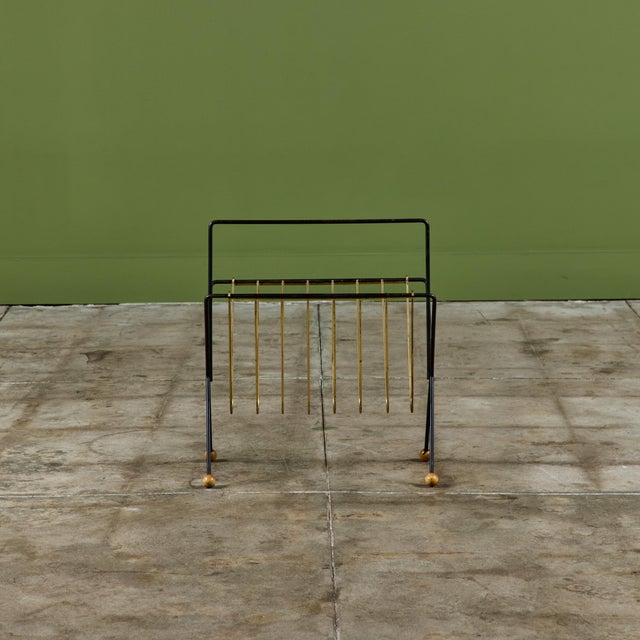 Mid 20th Century Tony Paul Wire Magazine Rack For Sale - Image 5 of 14