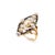Gender: Ladies Metal Type: 18K Yellow Gold & 900 Platinum Ring Size: 4.25 Width: 25.50 mm tapering to 13.70 mm Thick: 1.00...