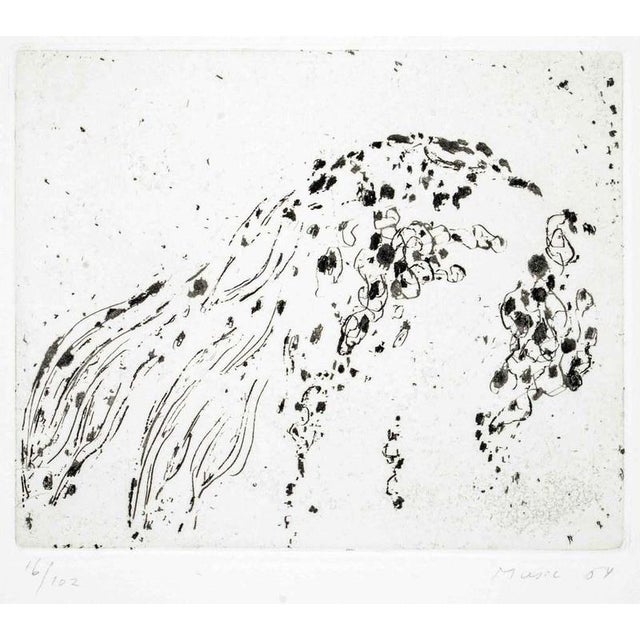 Etching and drypoint on paper. Hand signed and numbered in pencil. Edition of 102 copies (16/102). Excellent condition....