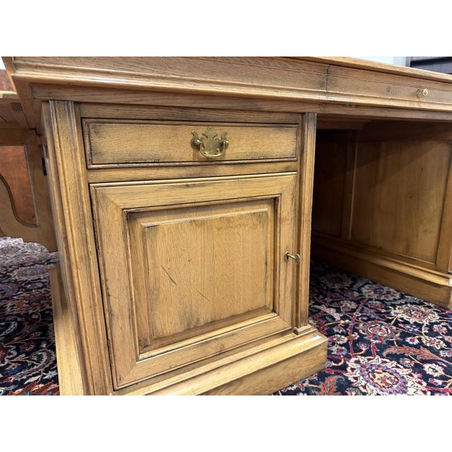 English Desk Set with Conference Table, Set of 4 For Sale - Image 12 of 18