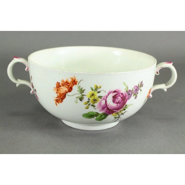 From Vienna Circa 1756 Vienna Porcelain Ecuelle Bowl & Cover W. Strawberry Knob For Sale - Image 4 of 13