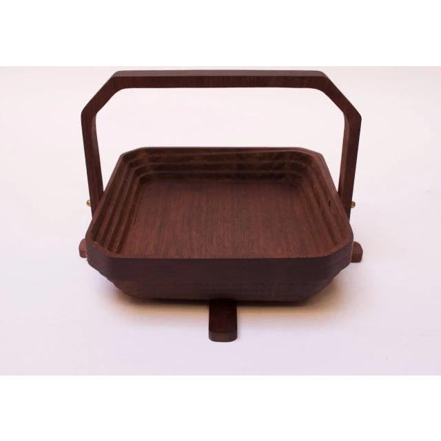 1980s Vintage De Bastiani Collapsible Wooden Basket For Sale - Image 5 of 13