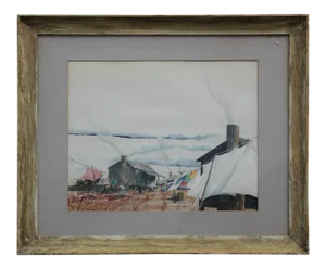 Lem Palmer Rural Stylized Watercolor Landscape Painting