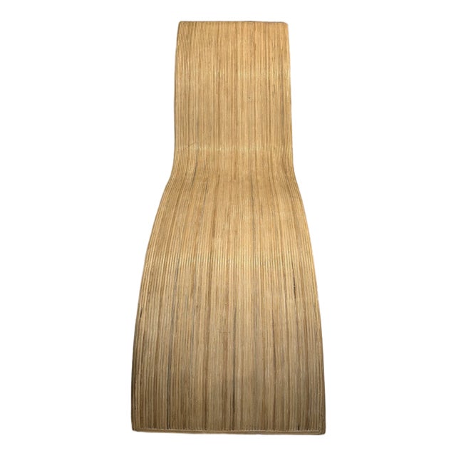 1980s Sculptural Rattan Chaise Lounge For Sale