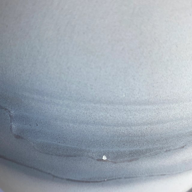 Lavender 1980s Large Ceramic Lamps Signed Krum - a Pair For Sale - Image 8 of 12