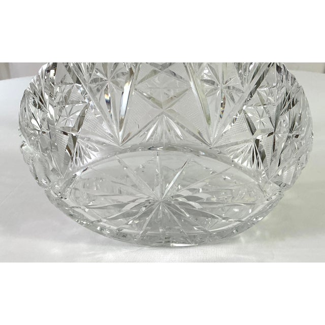 Superior, Large, Cut Crystal Brides Basket-(The Best of Its Form) For Sale - Image 6 of 8