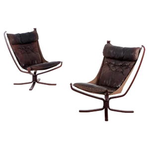 Set of Falcon Easy Chairs attributed to Sigurd Resell, Norway, 1970s