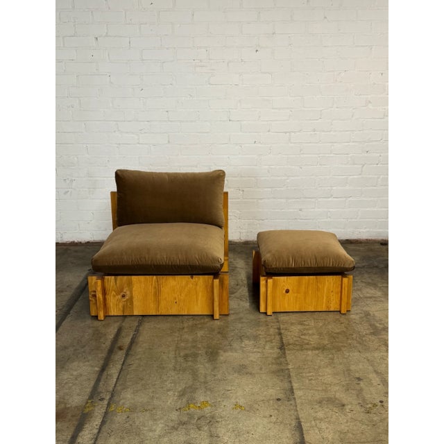 Boho Chic Madura Lounge Chair and Ottoman (Made to Order) For Sale - Image 3 of 12