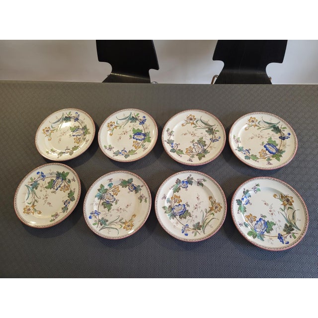 Antique Victorian Plates by Brownfield & Sons, 1880, Set of 8 For Sale - Image 17 of 17