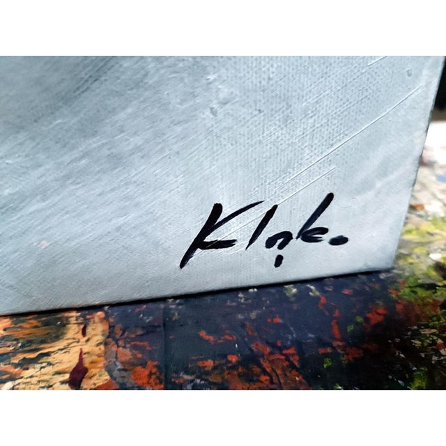 Contemporary Ovidiu Kloska, the Enigma of the Glowing Dark, Acrylics on Canvas For Sale - Image 3 of 11