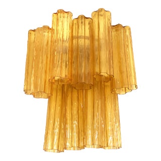 Contemporary Amber “Tronchi” Wall Sconce in Venini Style For Sale