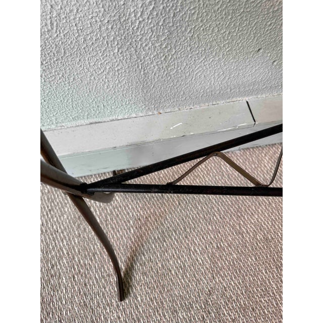 Italian Sculptural Brass, Iron and Glass Mirror and Console, 1950s, Set of 2 For Sale - Image 18 of 18