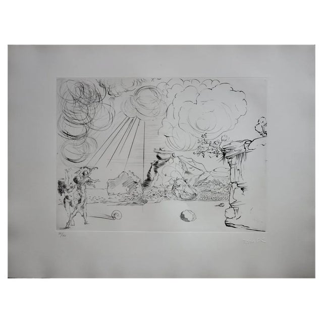 Salvador Dali, Beach in Cadaques, Original Dry Point For Sale