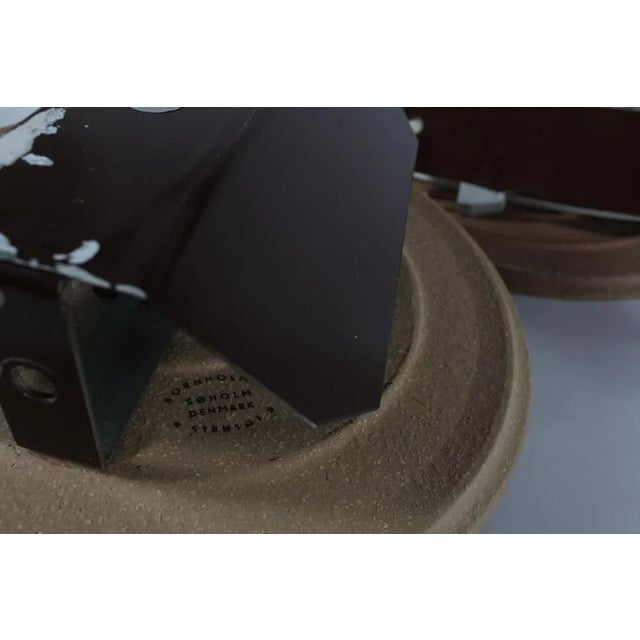 Mid-Century Danish Ceramic Wall Sconces by Poul Brandborg for Søholm, 1960s, Set of 2 For Sale - Image 6 of 9