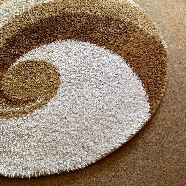 Small Pop Art Psychedelic High Pile Rug attributed to Reichel Rugs, Germany, 1970s For Sale - Image 6 of 18