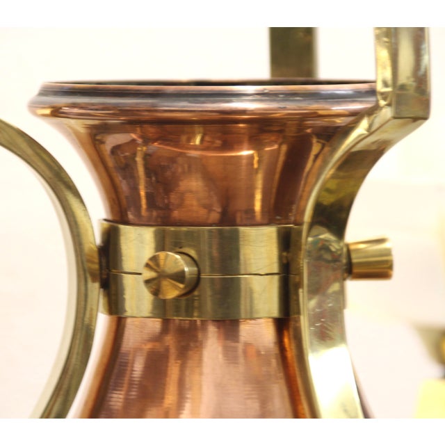 French Opalescent 3-Arm Chandelier in Brass and Glass from Petitot, 1930s For Sale - Image 13 of 16