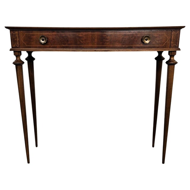 Mid-Century Modern Italian Wood Inlay Console Table, 1960s For Sale - Image 10 of 10