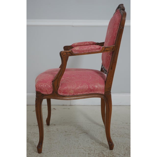 French Set of 8 French Louis XV Upholstered Dining Chairs For Sale - Image 3 of 18