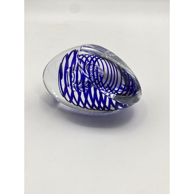 1990s Glass Art Object / Paperweight from Studio Åhus, Sweden, 1991 For Sale - Image 5 of 18