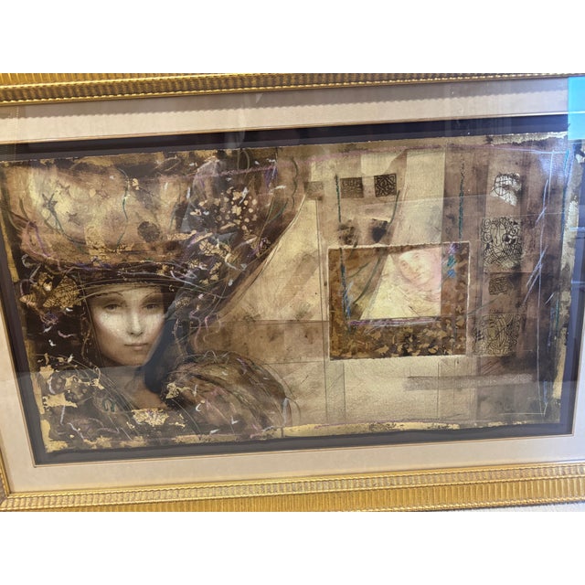 A richly layered and atmospheric serigraph titled Lady of Alexandria by contemporary artist Csaba Markus, known for his...