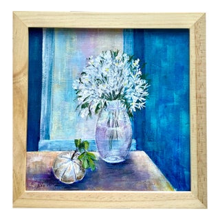 “My Table” Contemporary Still Life Painting by Sandra Wright For Sale