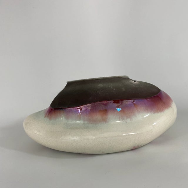 Tony Evans Biomorphic Raku Ceramic Catchall Bowl For Sale - Image 9 of 13