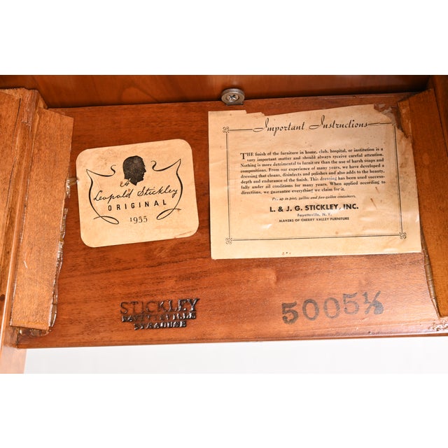 Stickley American Colonial Solid Cherry Wood Drop Leaf Dining Table, Newly Refinished For Sale - Image 11 of 12