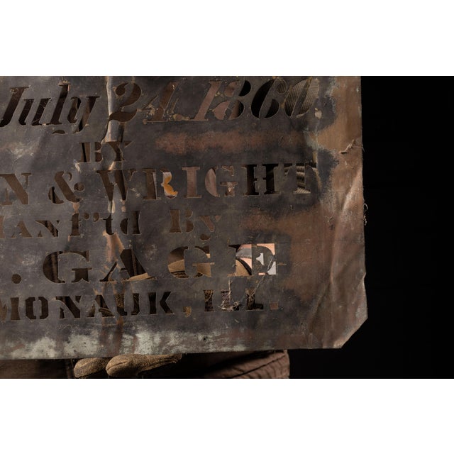 1860s A. Gage Metal Letter Stencil Set With Wood Box For Sale In Chicago - Image 6 of 6