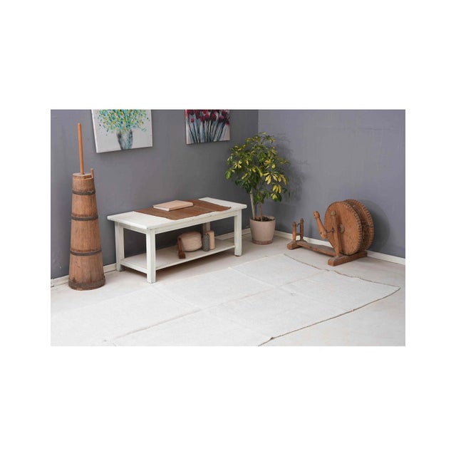 Modern Modern Vintage Hemp Kilim Rug - 4`6″ X 9`10″ Ft. For Sale - Image 3 of 5