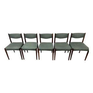 Danish Modern Rosewood Chairs by Poul Volther for Frem Rojle, Set of Five For Sale