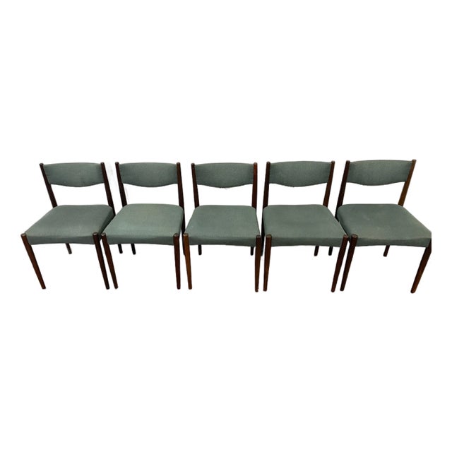 Danish Modern Rosewood Chairs by Poul Volther for Frem Rojle, Set of Five For Sale
