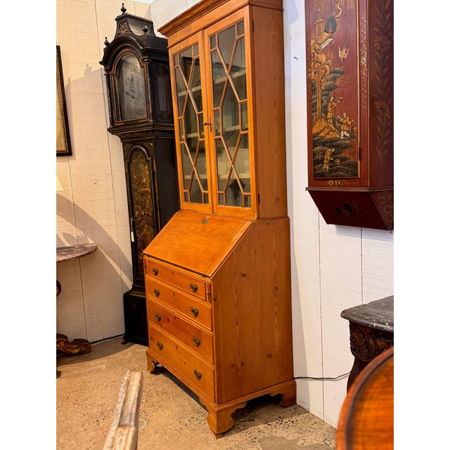 19th Century English Pine Secretary Bookcase For Sale - Image 13 of 18