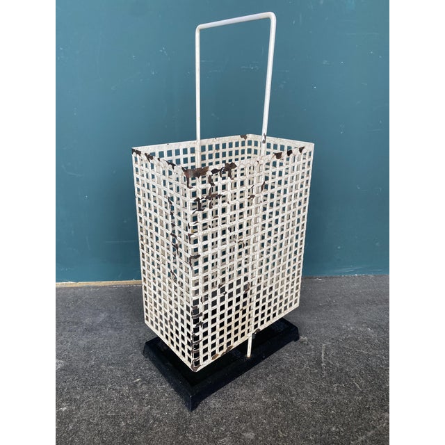 Umbrella Stand with Geometric Structure attributed to Josef Hoffmann For Sale - Image 16 of 16