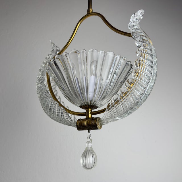 Vintage Murano Chandelier by Barovier & Toso, Italy, 1930s For Sale - Image 6 of 18