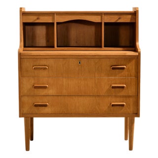 Oak Bureau Desk, 1960s For Sale