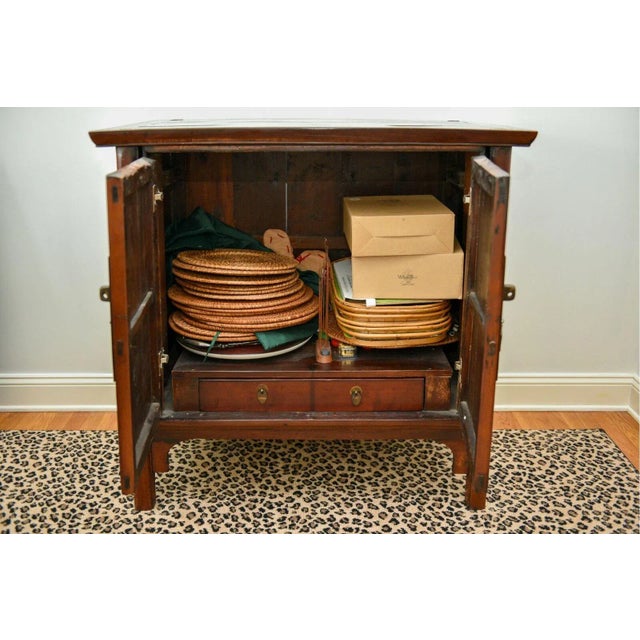 Brown Antique Chinese Ming Lacquered Wedding Cabinet For Sale - Image 8 of 13