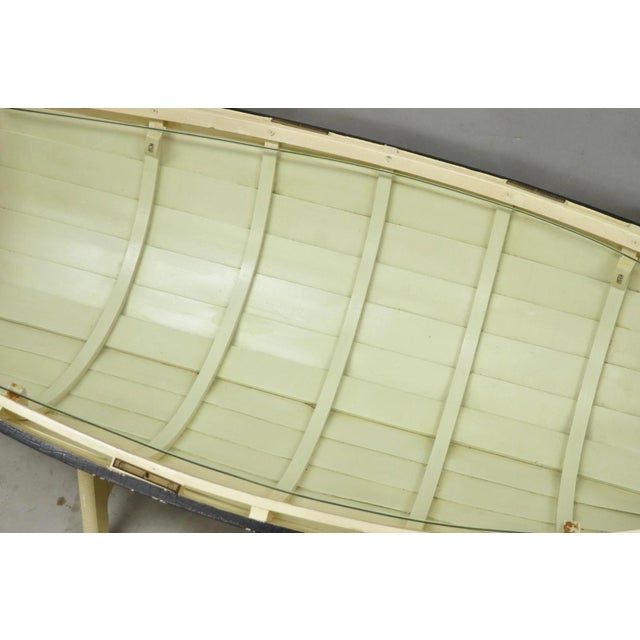 Vintage Style Dory Row Boat Nautical Bookshelf / Table by Authentic Models For Sale In Philadelphia - Image 6 of 18